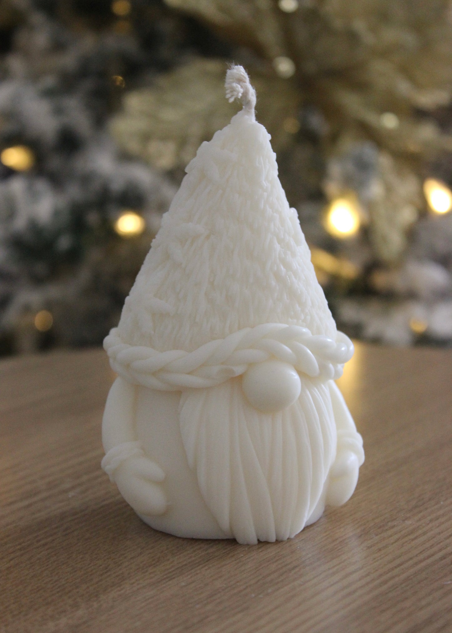 Christmas gnome candle