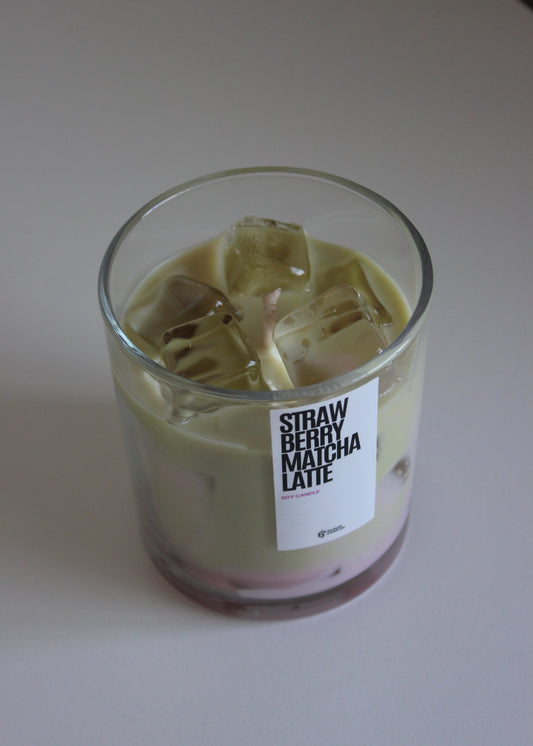 Strawberry Matcha Latte candle