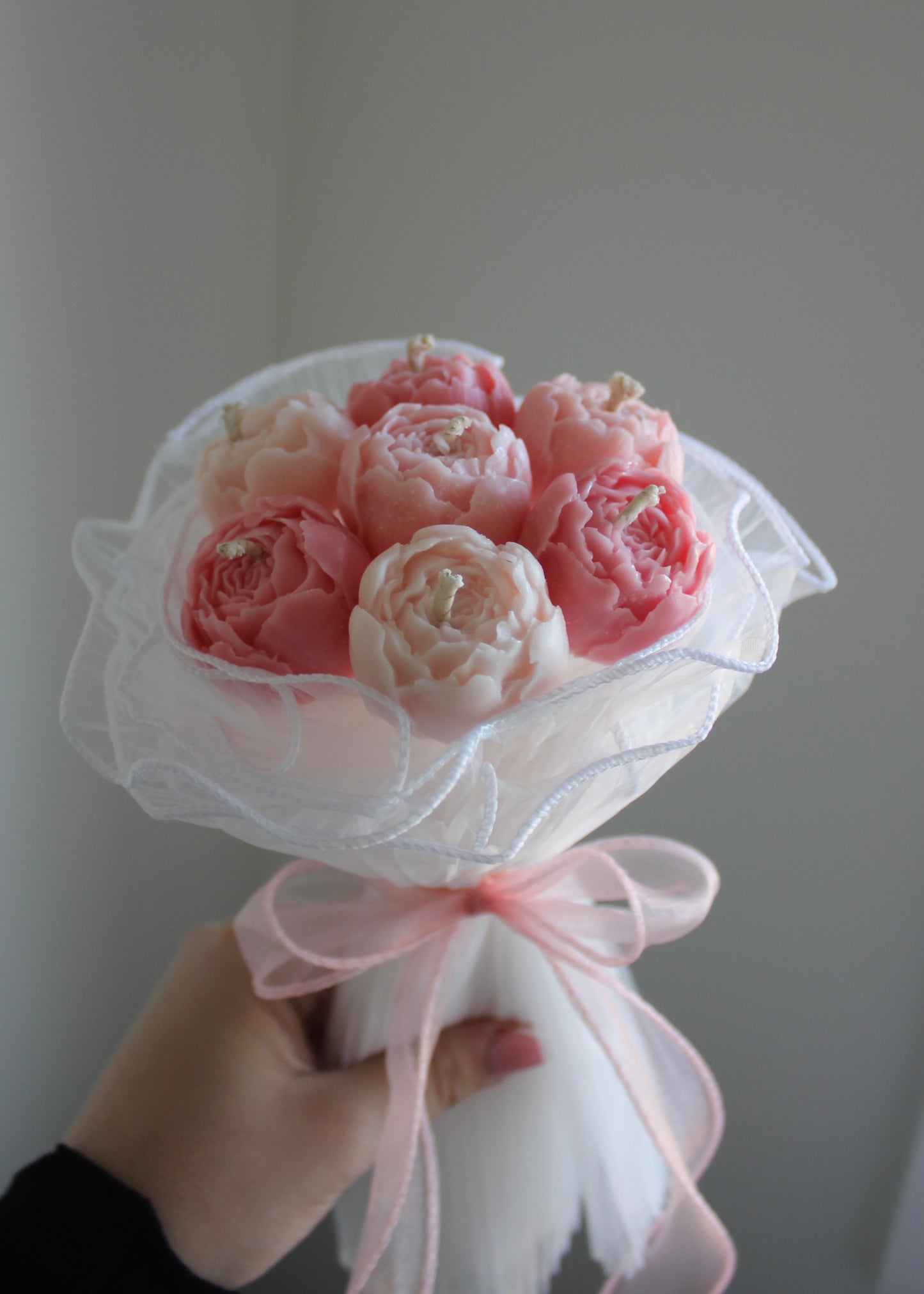 Wrapped flower bouquet