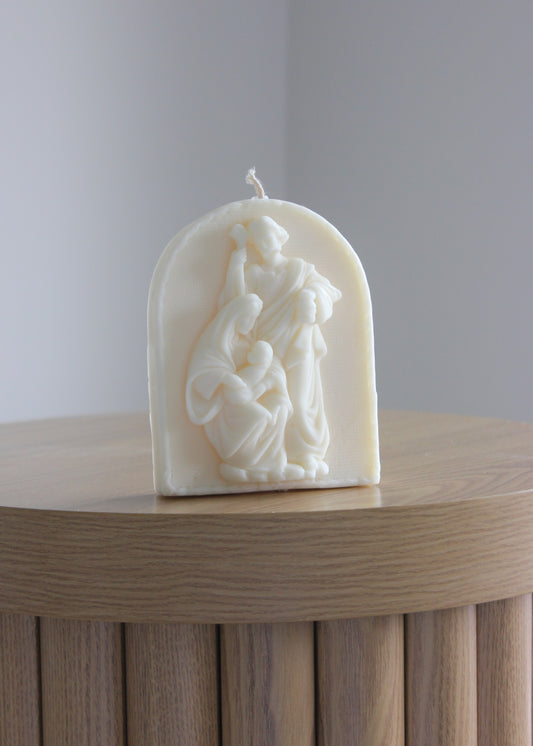 Blessed Family Plaque candle