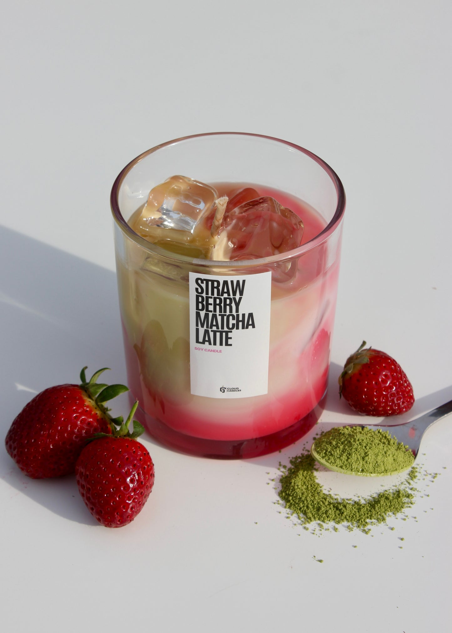 Strawberry Matcha Latte candle