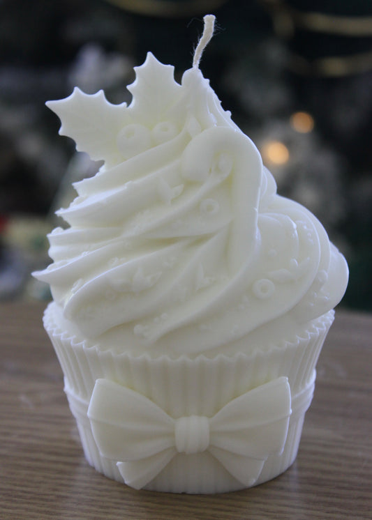Christmas Cupcake candle