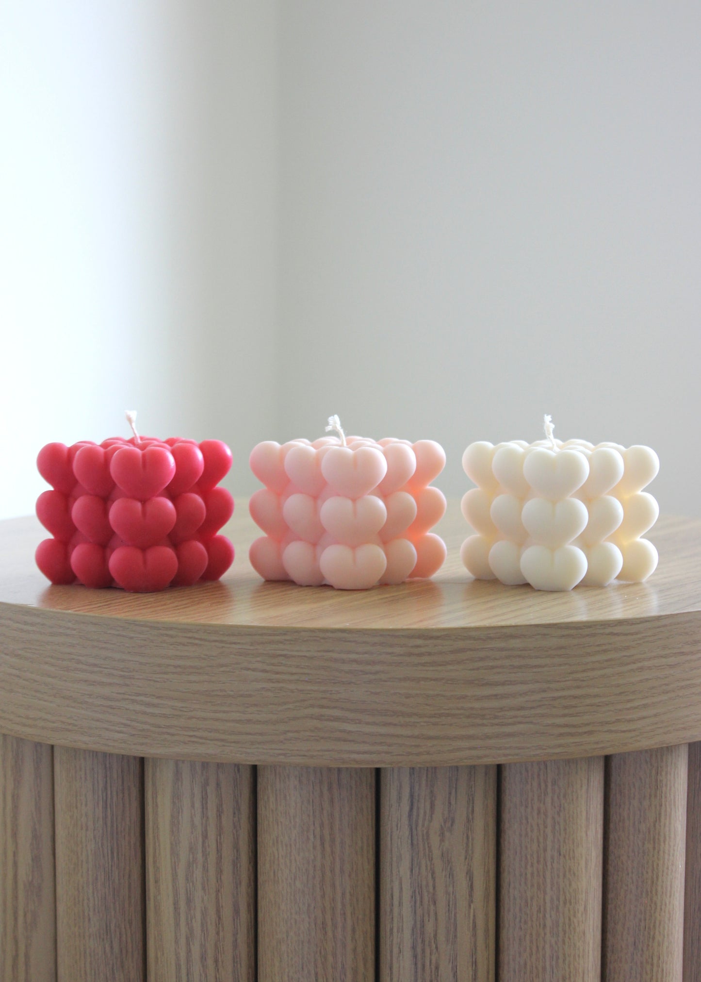 Heart Bubble candle